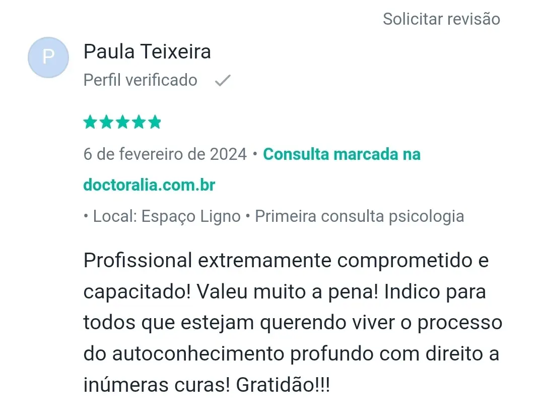 Depoimento Paula Doctoralia Ciro Guedes Espaço Ligno Avaliação Neuropsicológica em Salvador