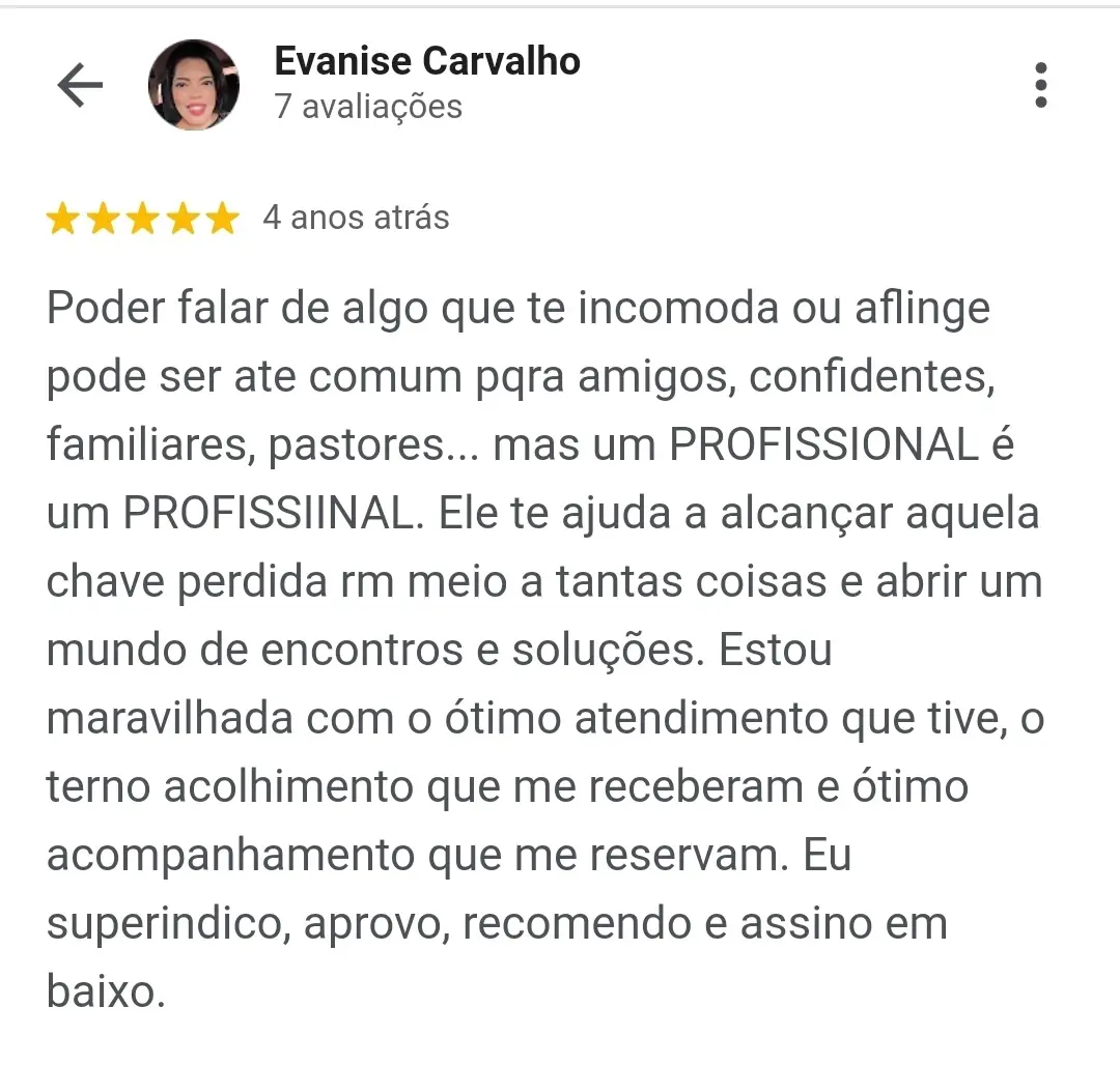 Depoimento Evanise Google Ciro Guedes Espaço Ligno Avaliação Neuropsicológica em Salvador