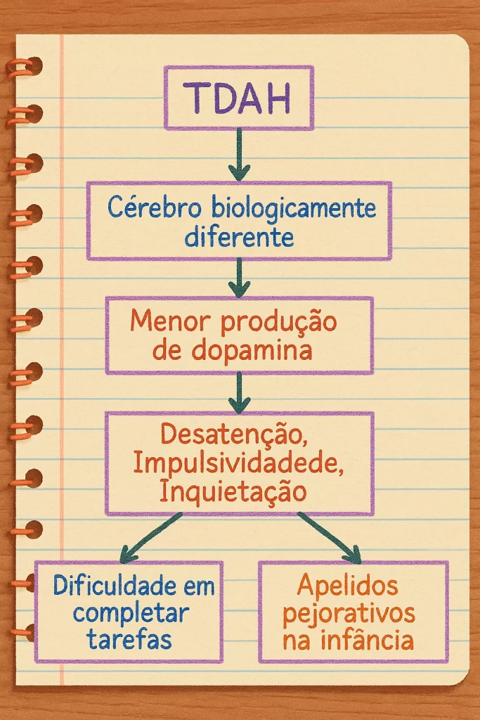 Descubra o que é o TDAH, seus sintomas, causas biológicas e os impactos na vida cotidiana com base em neurociência e empatia.