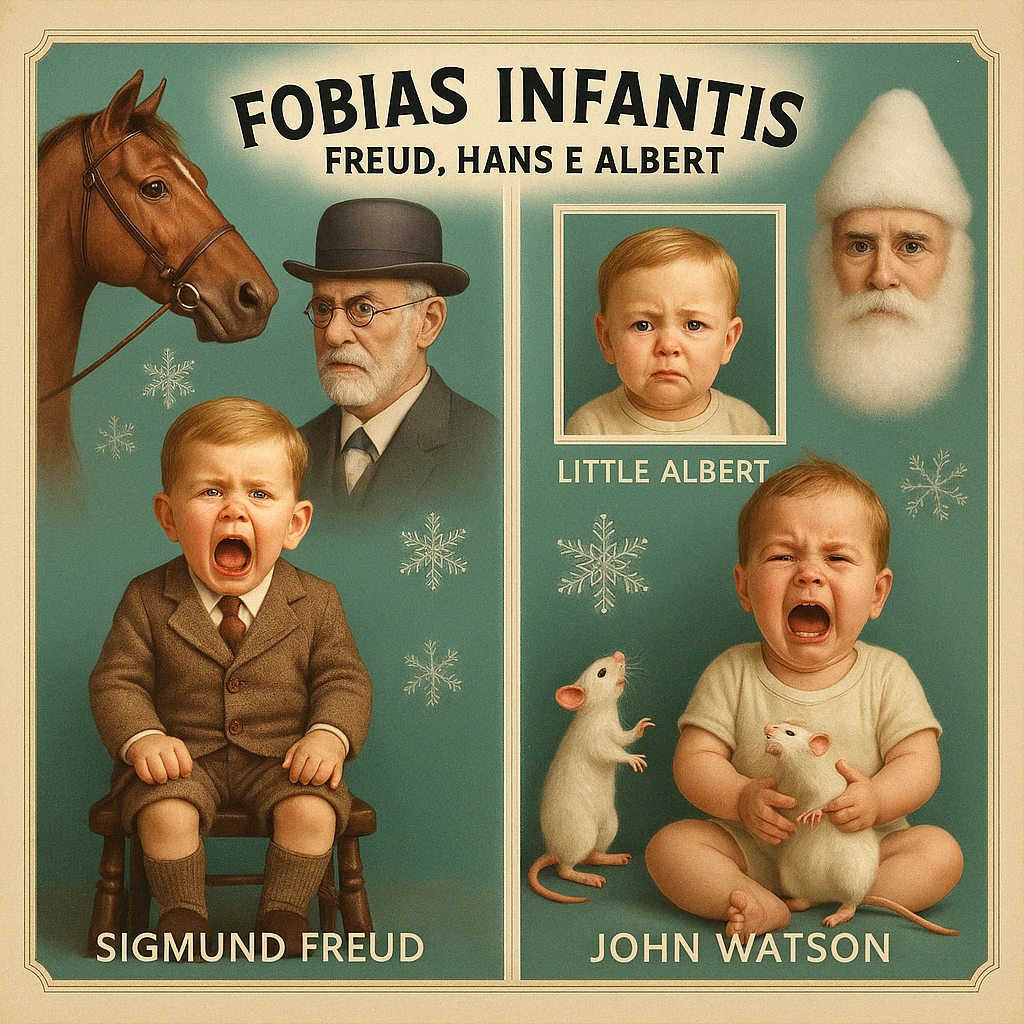 Descubra como Freud e Watson explicaram o surgimento das fobias infantis nos clássicos casos de Hans e Albert.
