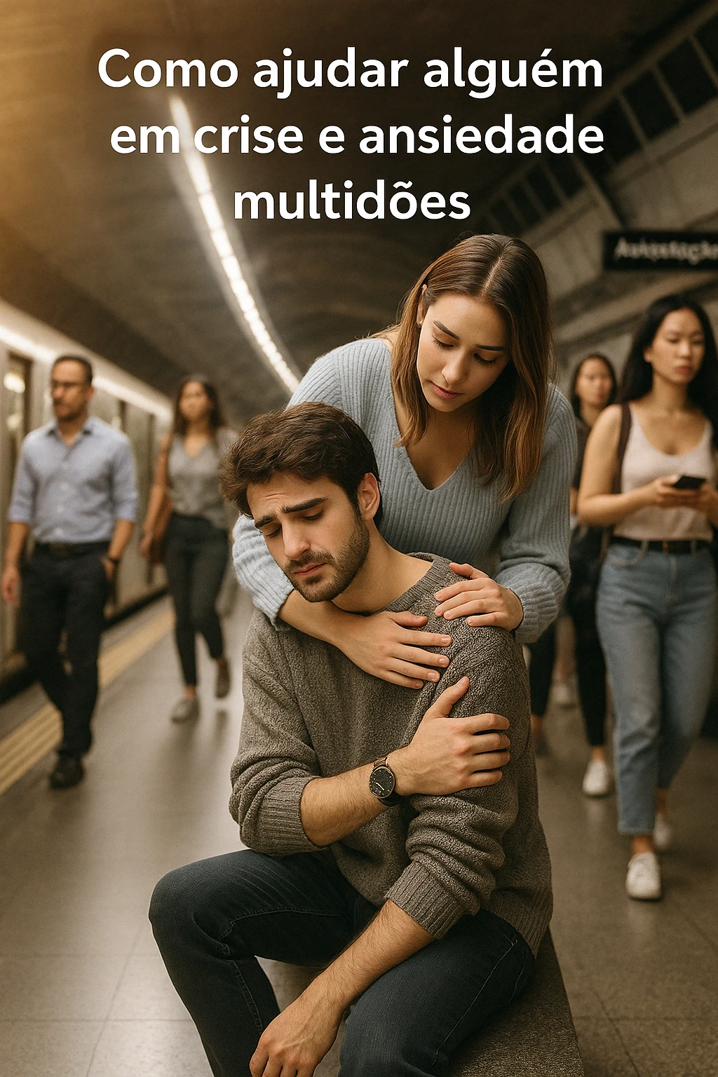 Descubra como ajudar alguém em crise de ansiedade em locais com multidões, usando empatia e técnicas de respiração eficazes.