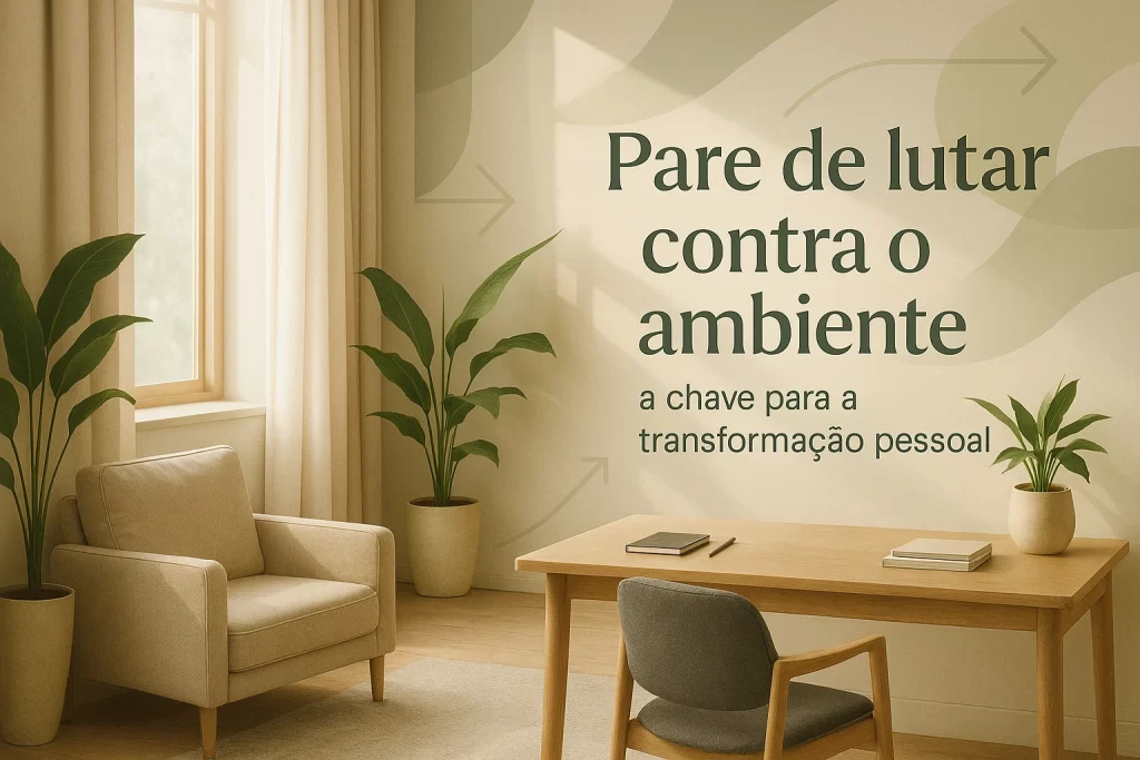 Parar de lutar contra o ambiente é alinhar metas ao contexto: reorganizo rotinas, pessoas e estímulos para que o comportamento desejado vire o caminho de menor resistência